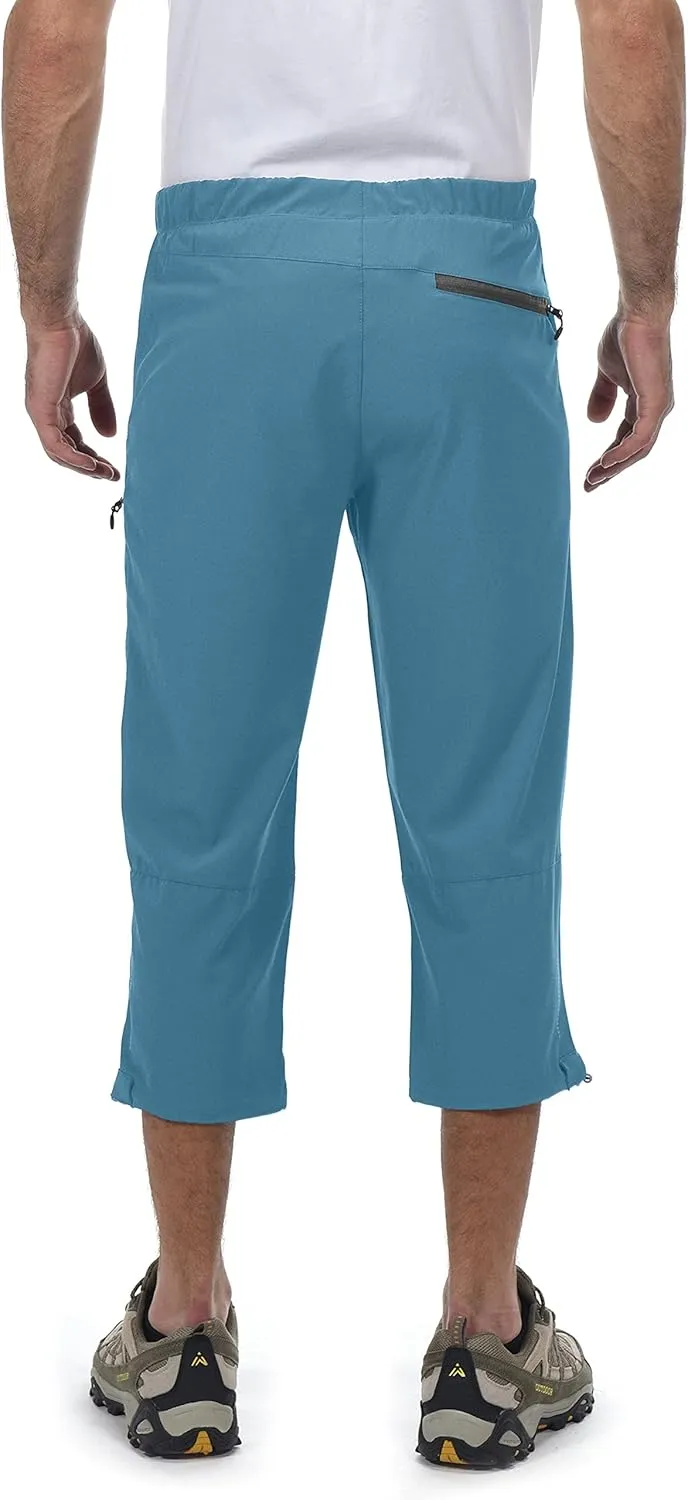 Little Donkey Andy Men's Quick Dry 3/4 Pants Lightweight Capri Shorts Hiking Fishing Travel Casual