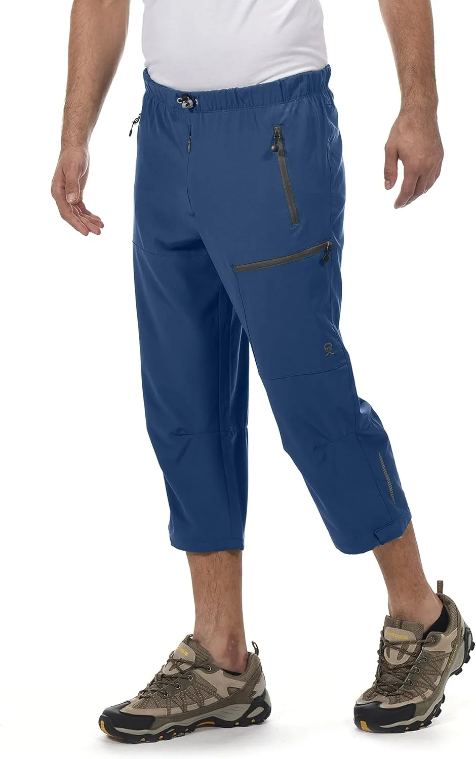 Little Donkey Andy Men's Quick Dry 3/4 Pants Lightweight Capri Shorts Hiking Fishing Travel Casual