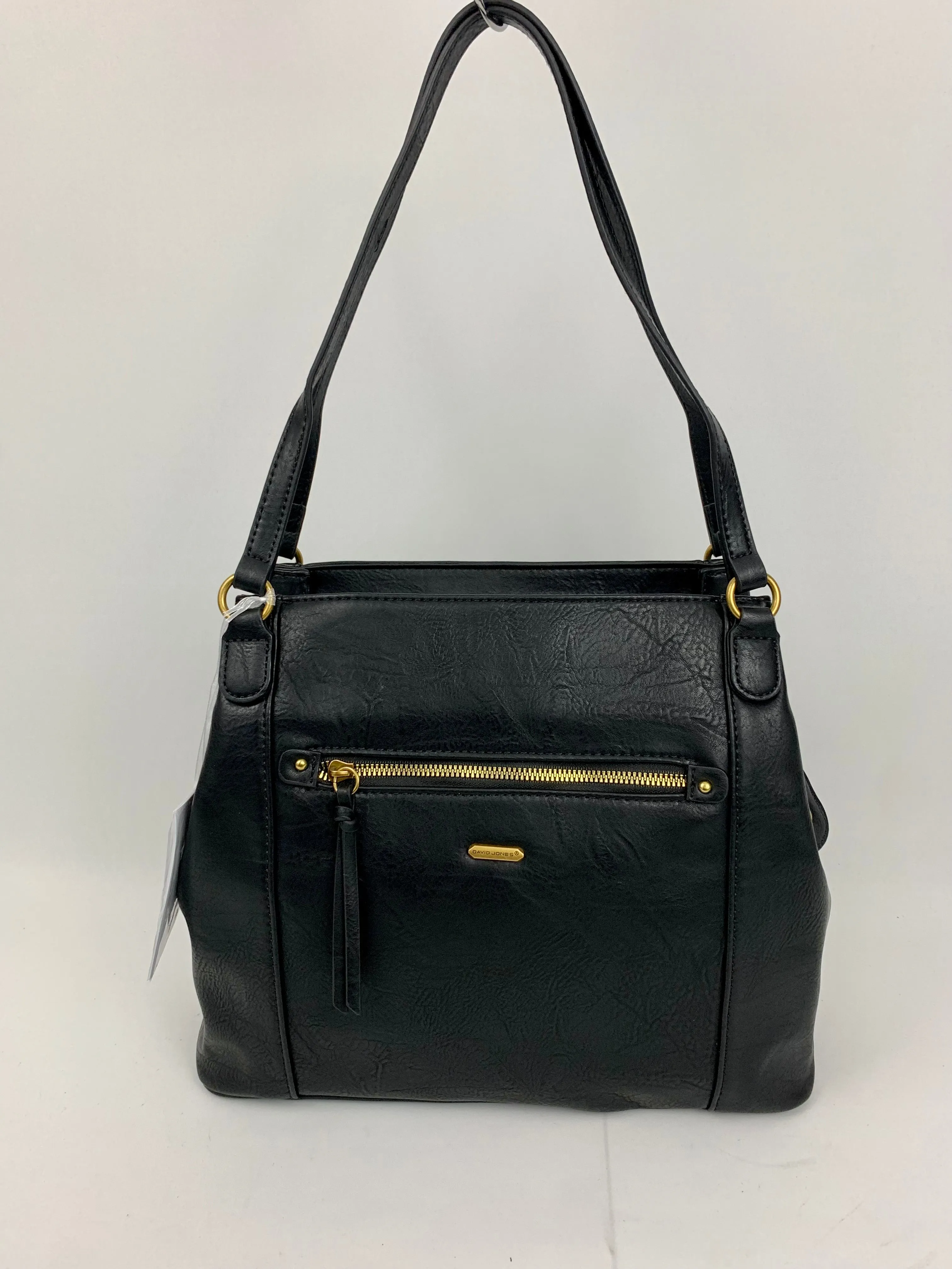 LOS ANGELES - faux leather large trapeze shoulder handbag
