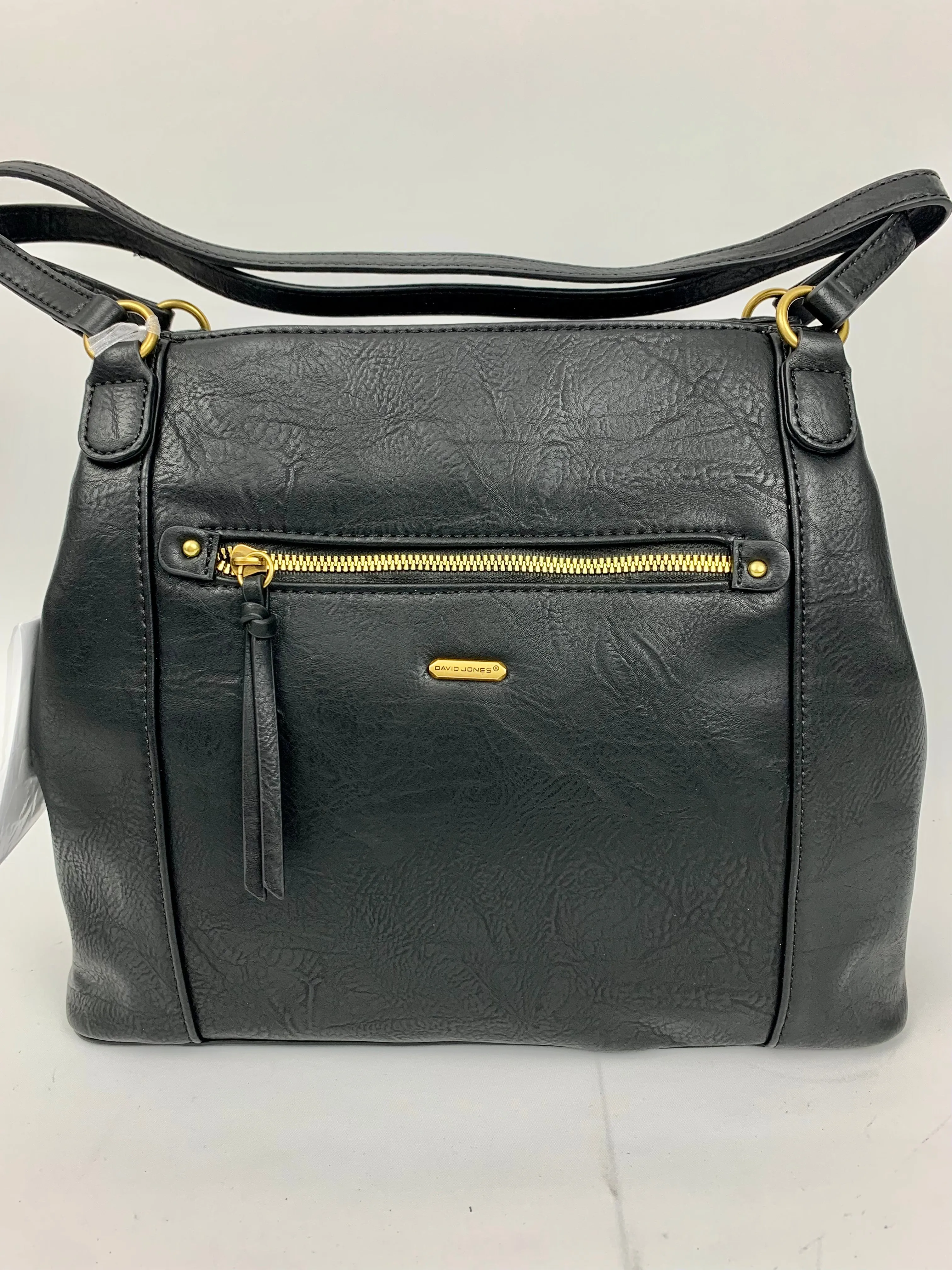 LOS ANGELES - faux leather large trapeze shoulder handbag