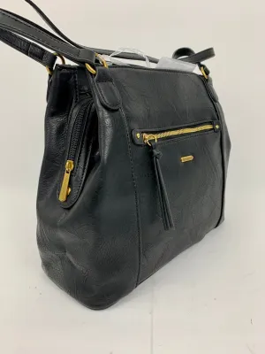 LOS ANGELES - faux leather large trapeze shoulder handbag
