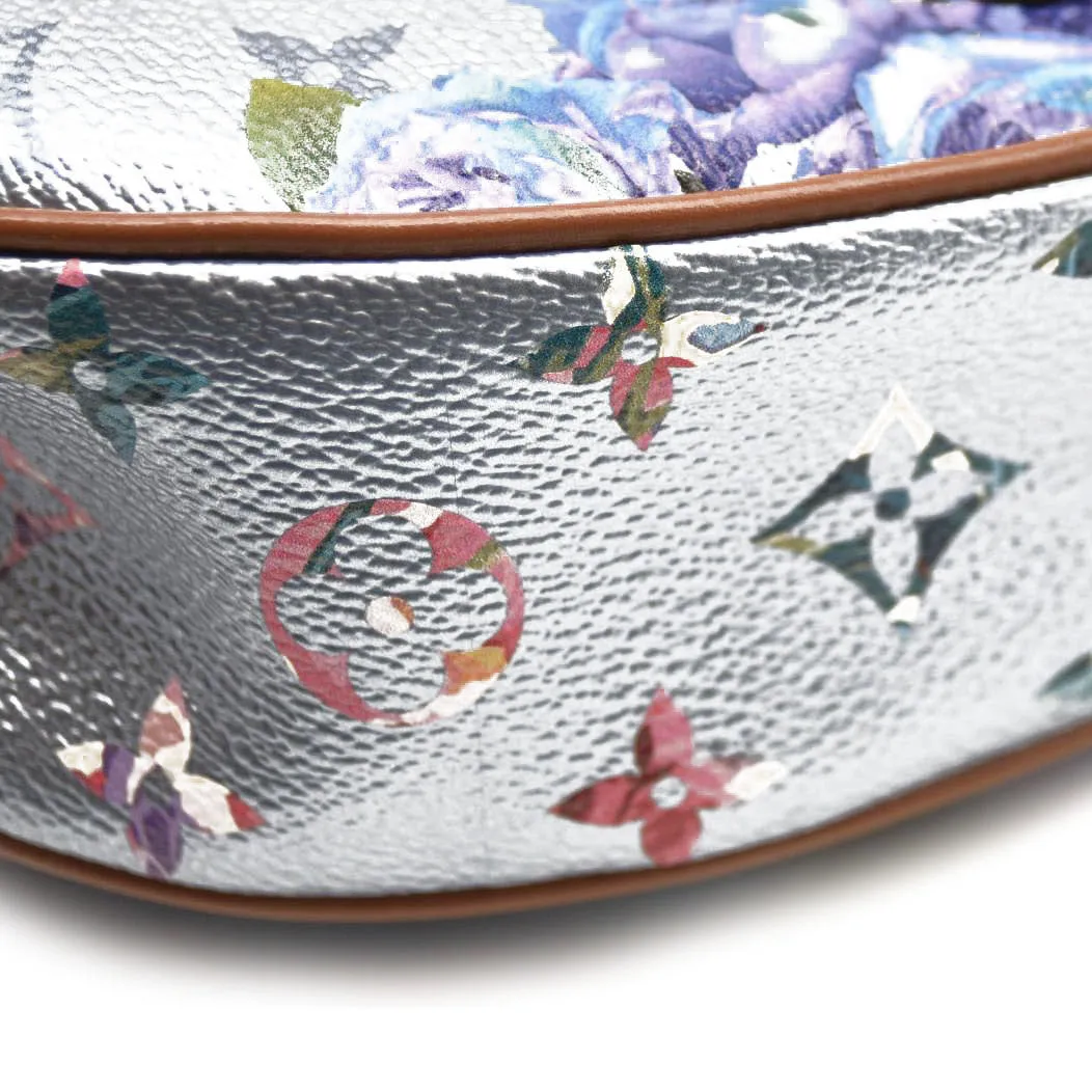 LOUIS VUITTON Metallic Monogram LV Garden Loop PM Blue