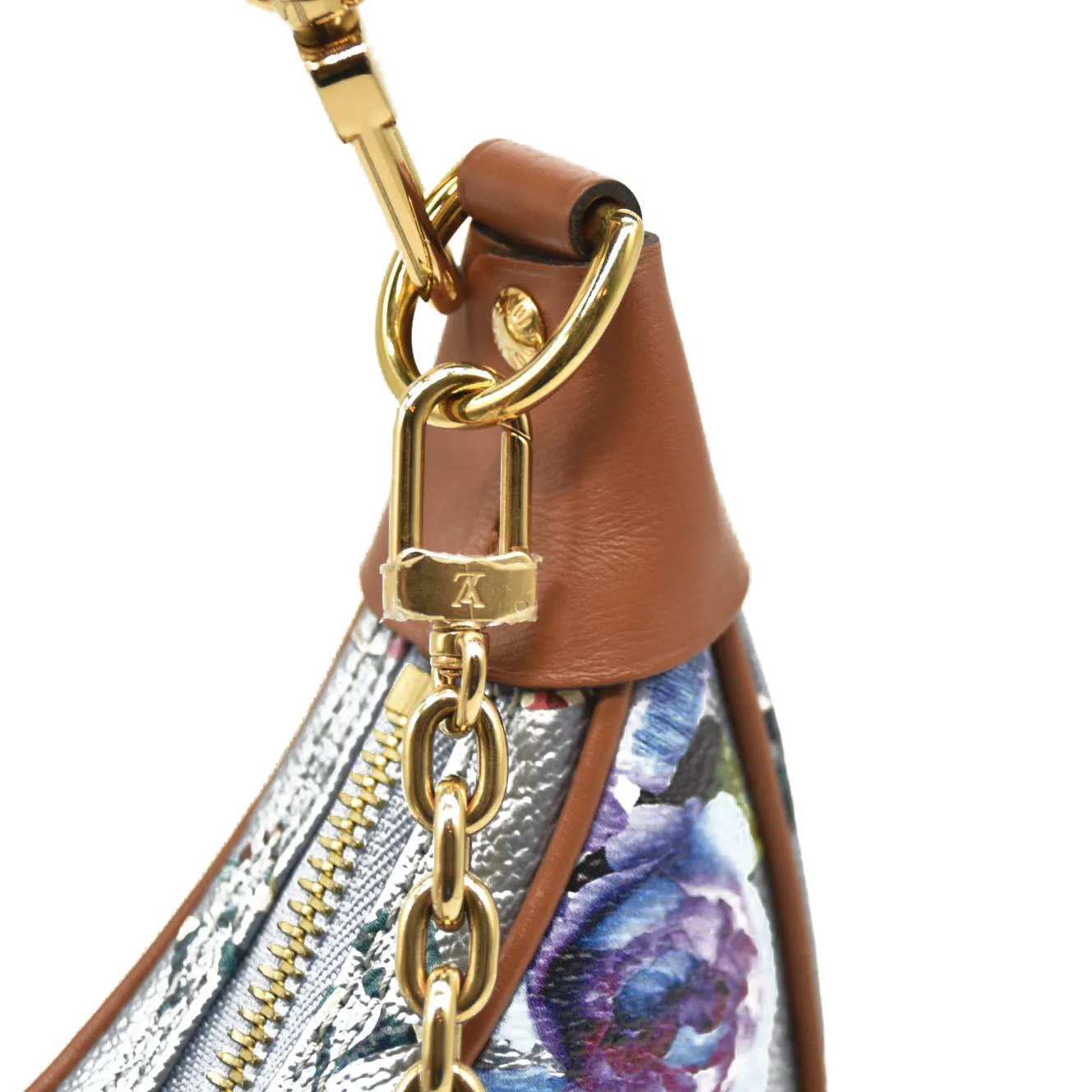 LOUIS VUITTON Metallic Monogram LV Garden Loop PM Blue