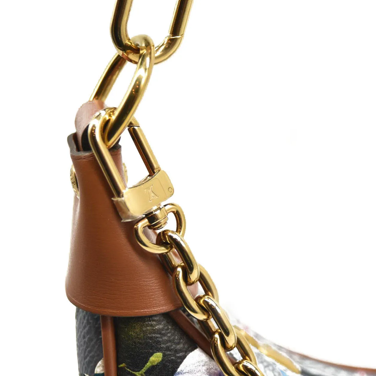 LOUIS VUITTON Metallic Monogram LV Garden Loop PM Blue