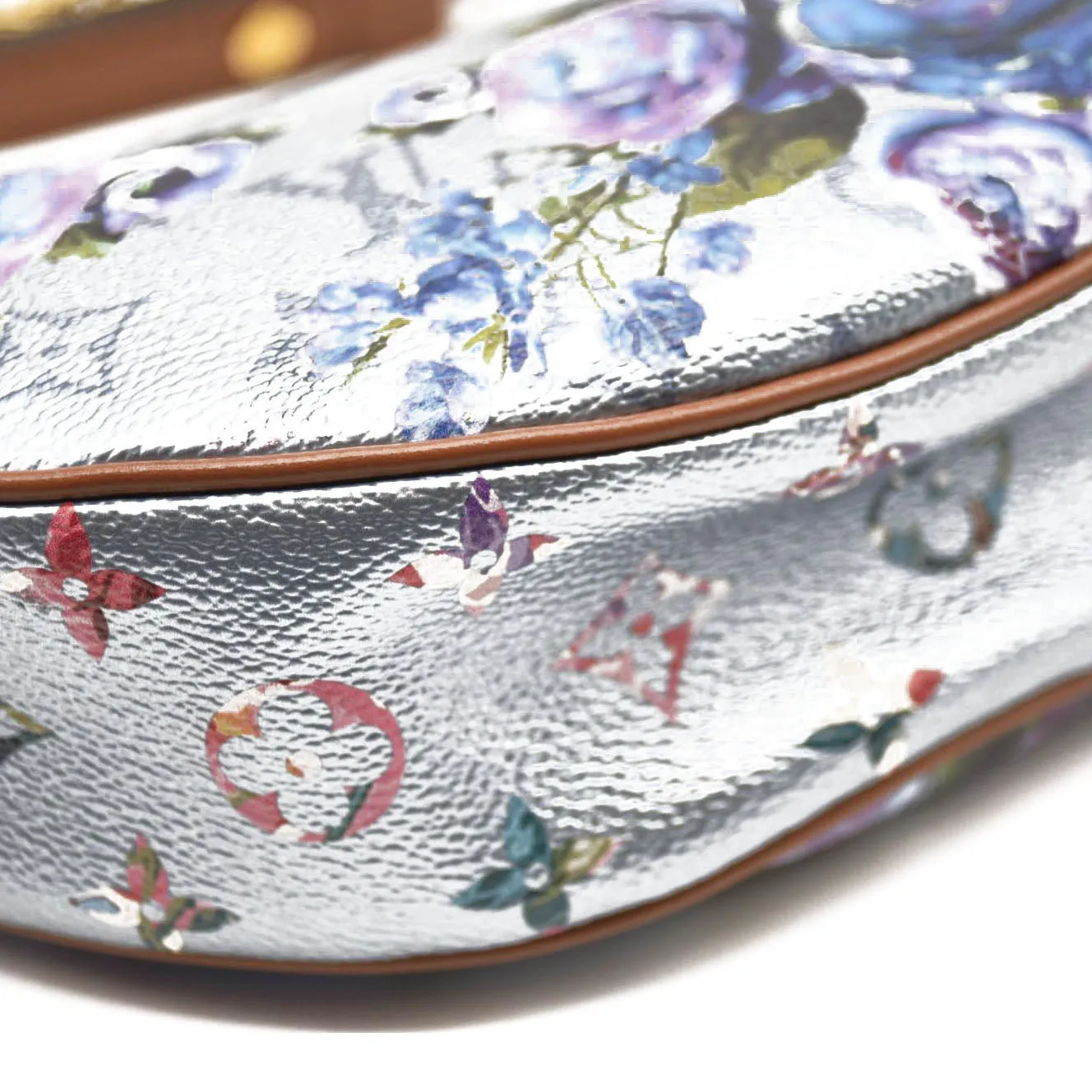 LOUIS VUITTON Metallic Monogram LV Garden Loop PM Blue