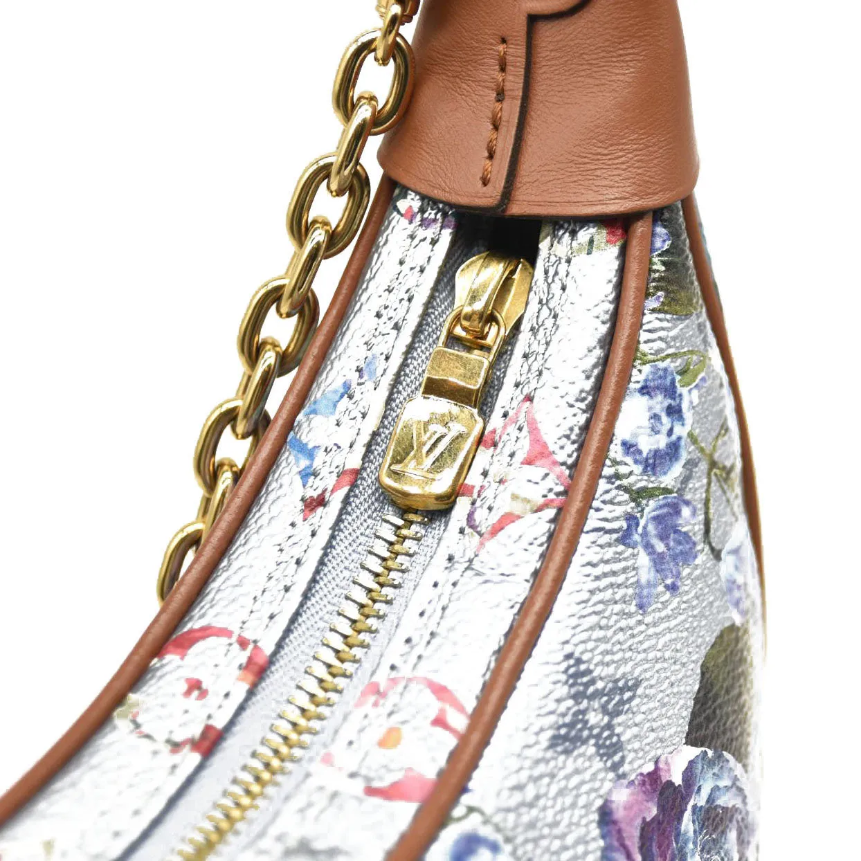 LOUIS VUITTON Metallic Monogram LV Garden Loop PM Blue