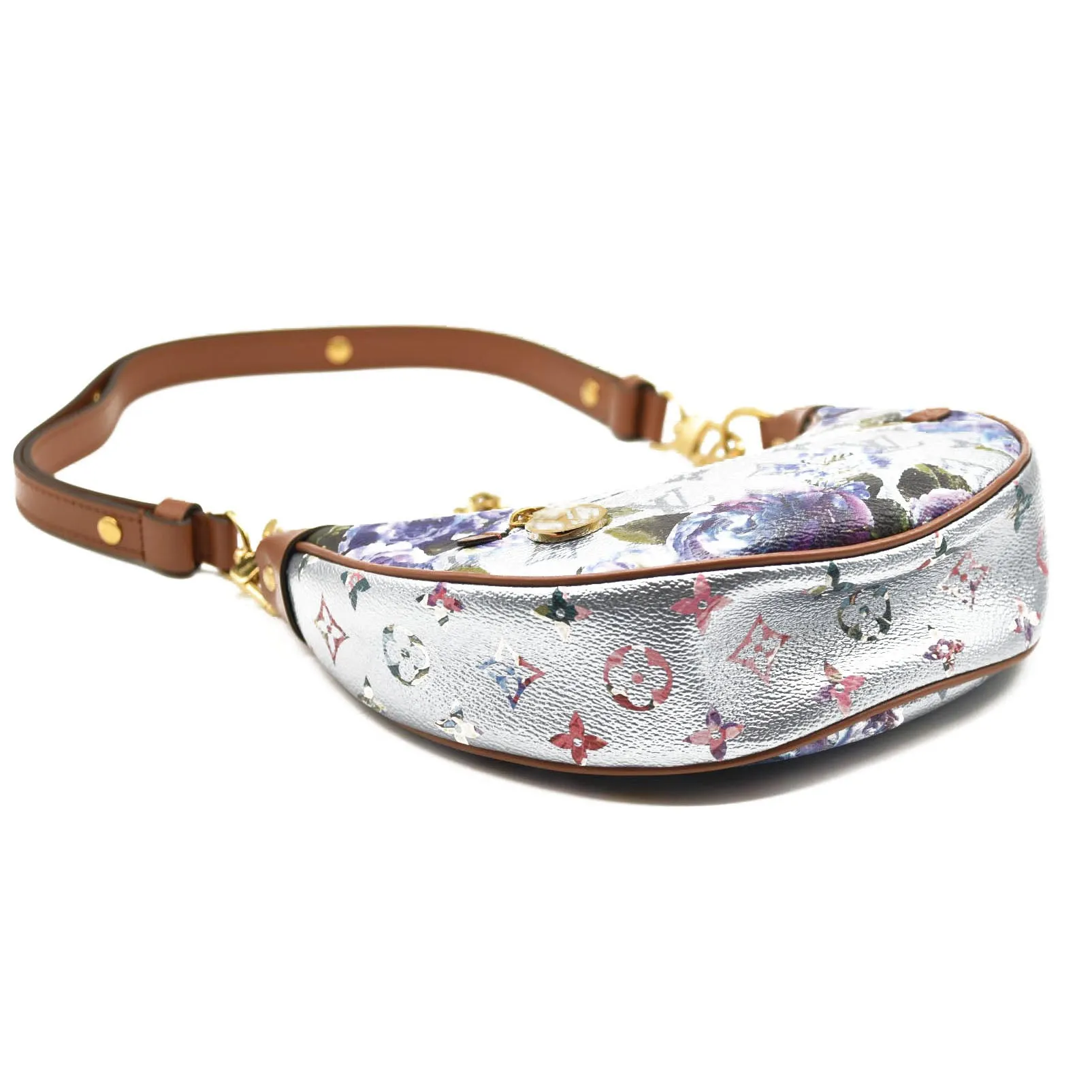 LOUIS VUITTON Metallic Monogram LV Garden Loop PM Blue