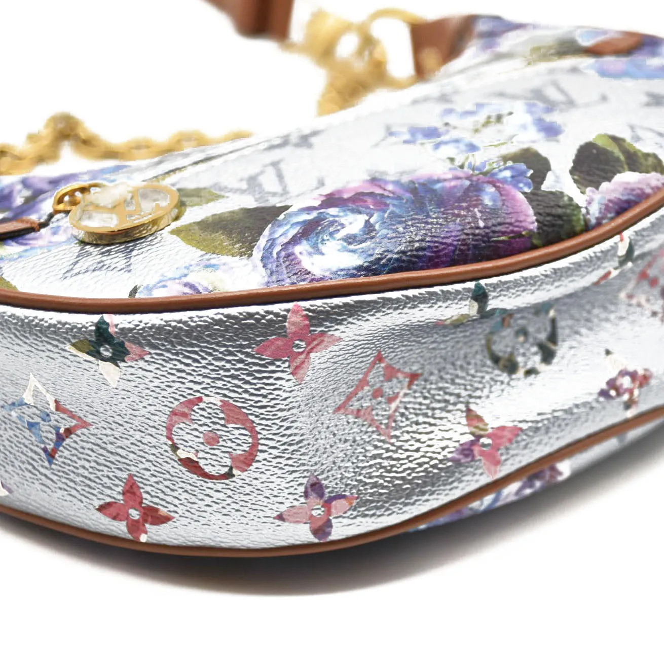 LOUIS VUITTON Metallic Monogram LV Garden Loop PM Blue