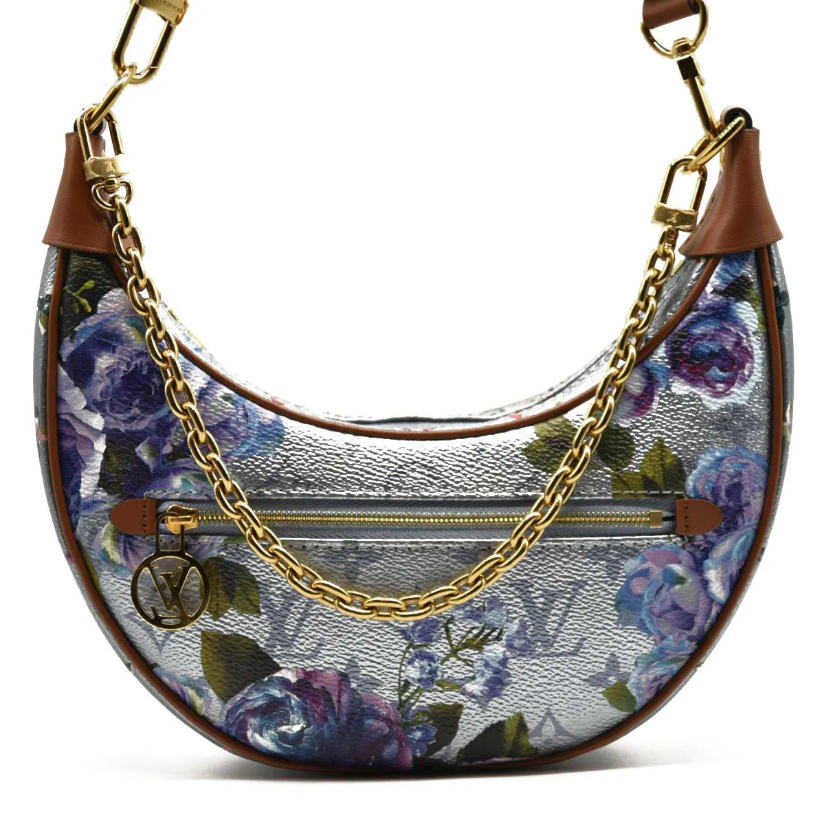 LOUIS VUITTON Metallic Monogram LV Garden Loop PM Blue