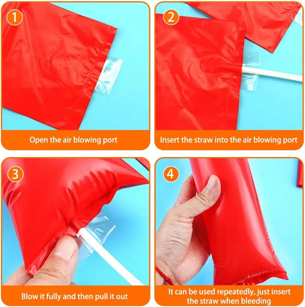 Lovecheer 50PCS Thunder Sticks Thicken Cheering Sticks Plastic Inflatable Noise Makers for Sports Team Spirit Party