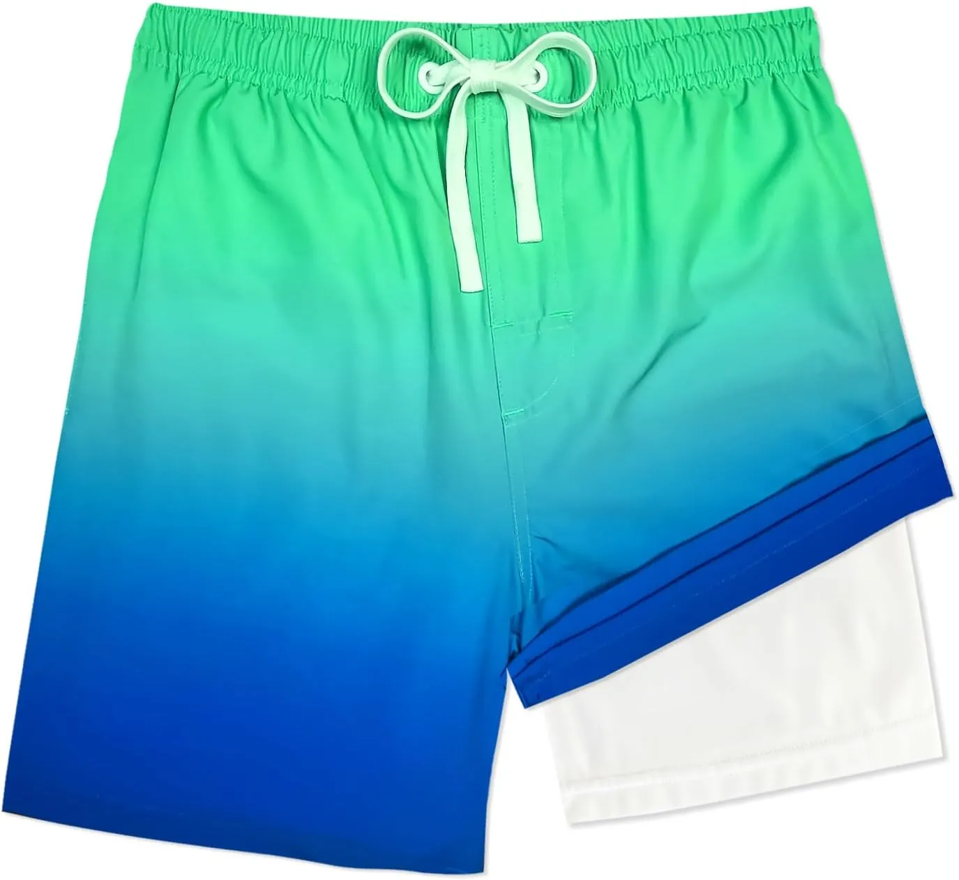 LUCOWEE Boys Swim Trunks Zipper Pockets Compression Liner Anti Chafe Swimsuit Bathing Beach Shorts Surf Quick Dry UPF 50 
