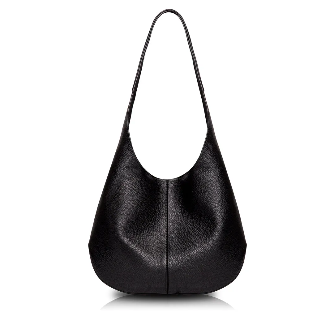 Luna Hobo Bag - Dark Black