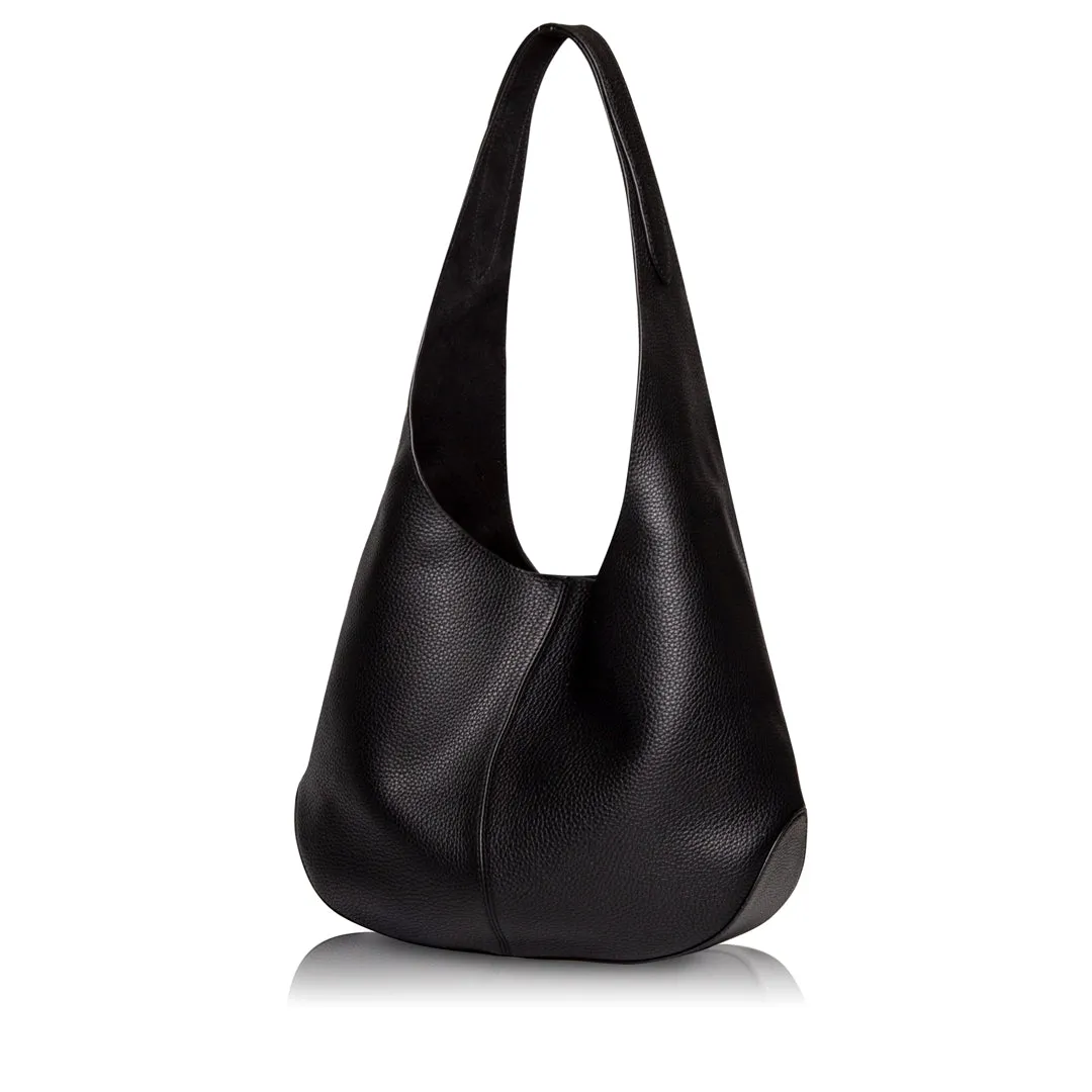 Luna Hobo Bag - Dark Black