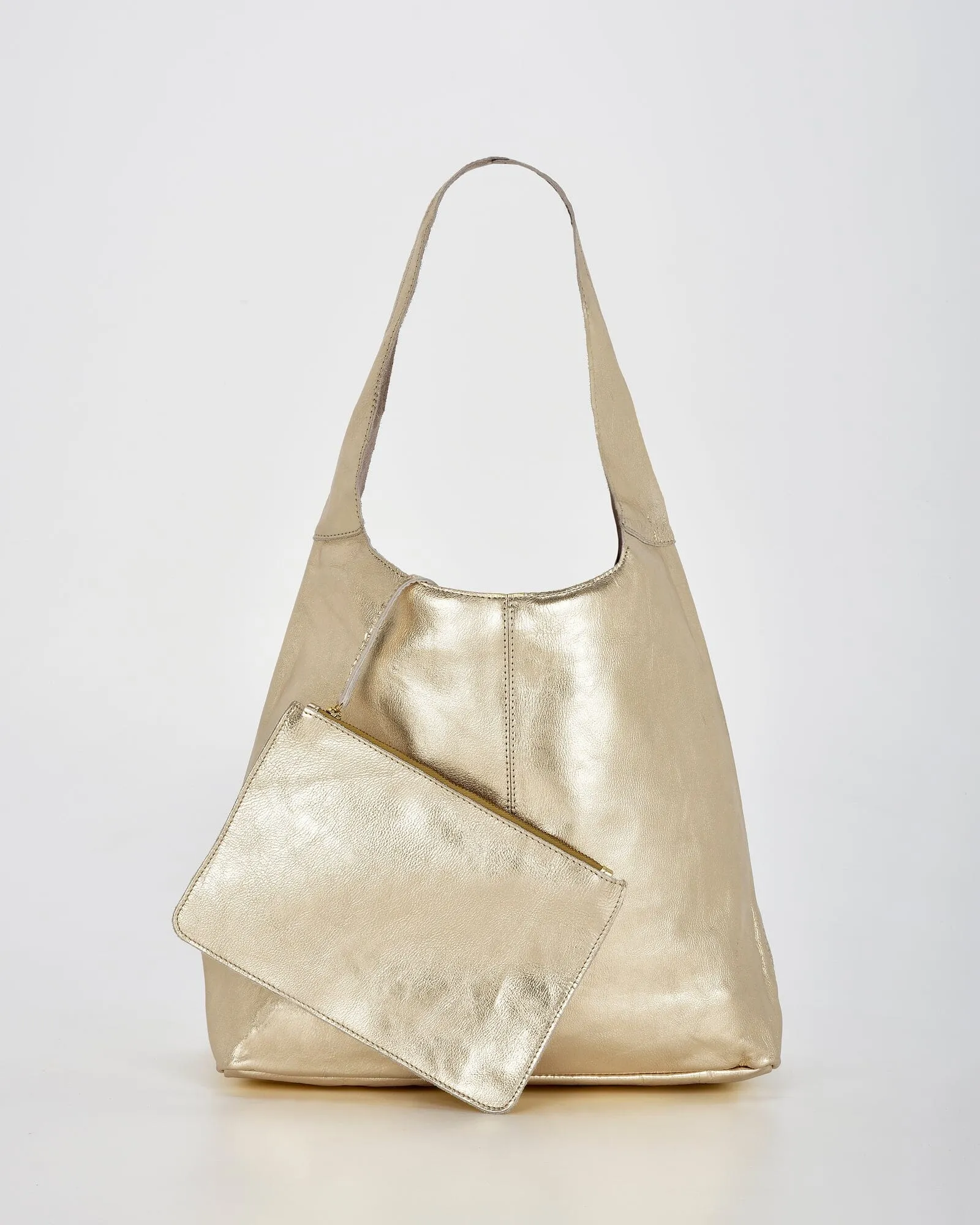 Lynx Metallic Hobo With Pouch