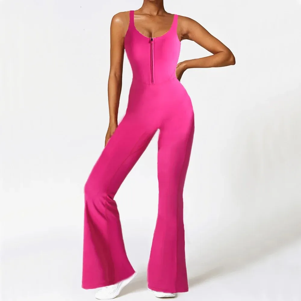Maria Zip Flared Jumpsuit