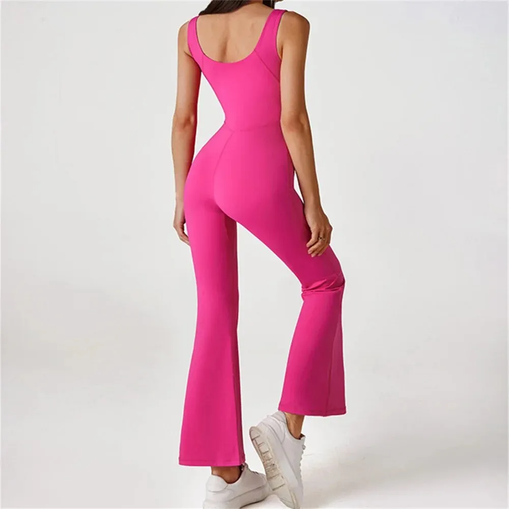Maria Zip Flared Jumpsuit