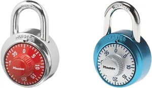 Master Lock Locker Lock Combo Padlocks (1504D, 1561DLTBLU)