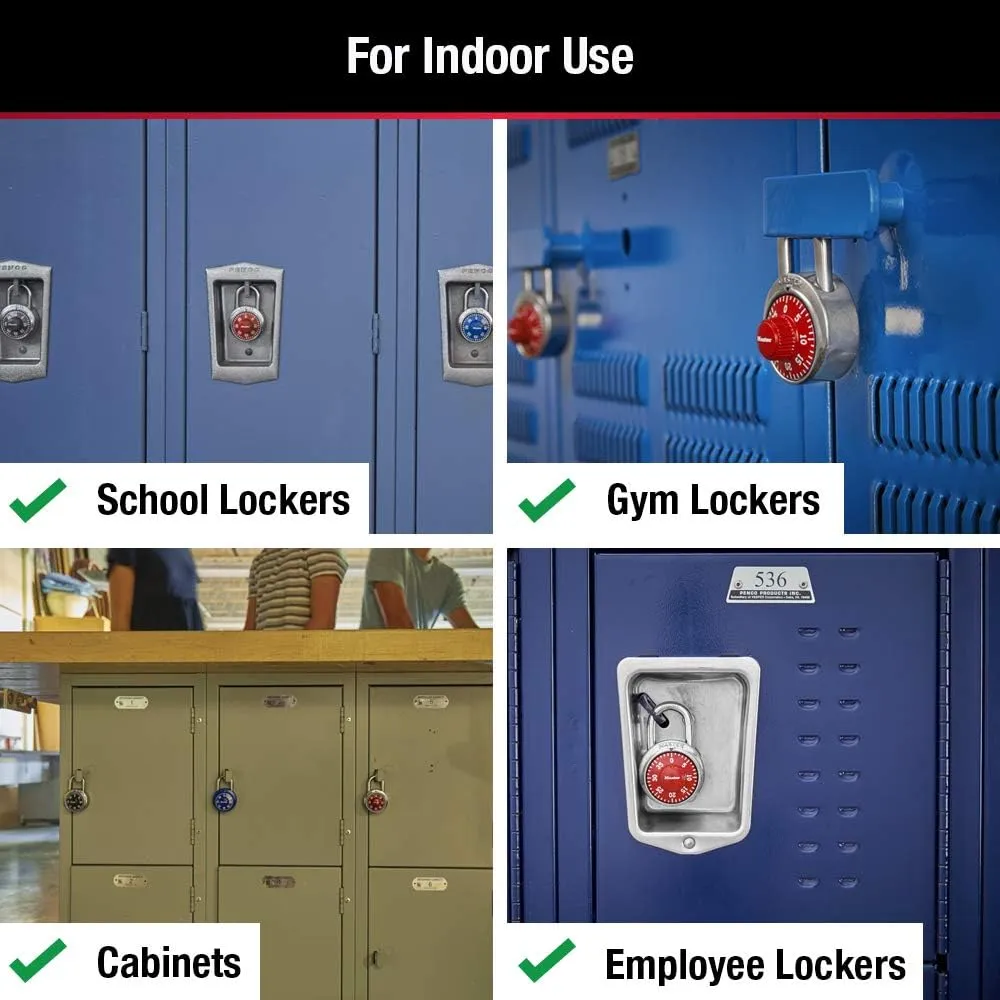 Master Lock Locker Lock Combo Padlocks (1504D, 1561DLTBLU)