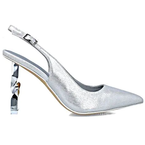 MB 24856 Black Glitter High Heels