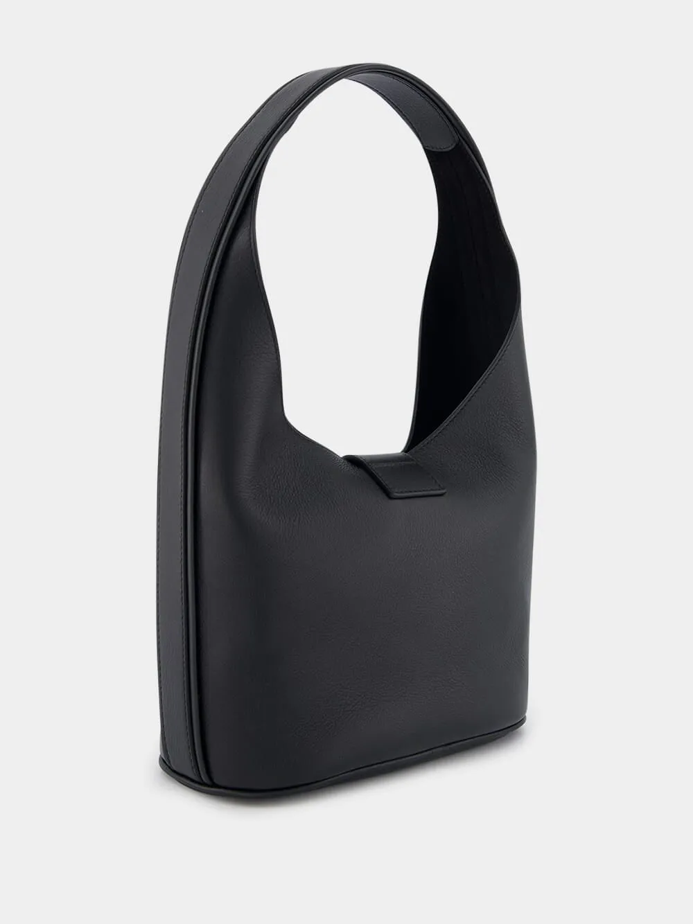 Medium Gancini-Buckle Leather Hobo Bag