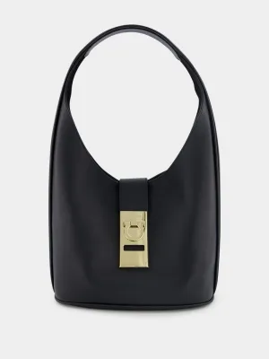 Medium Gancini-Buckle Leather Hobo Bag