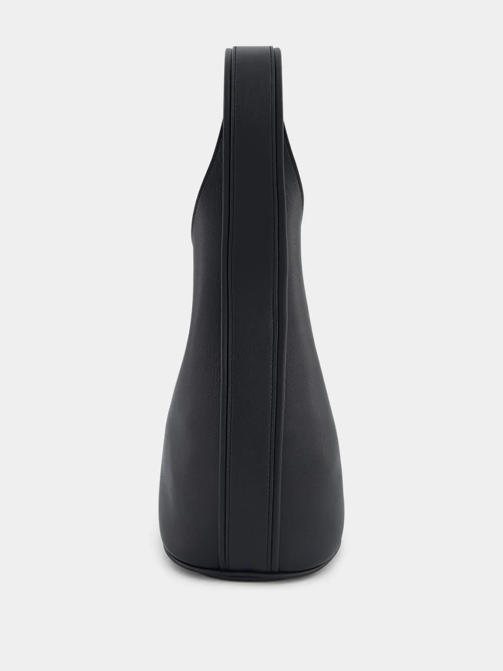 Medium Gancini-Buckle Leather Hobo Bag