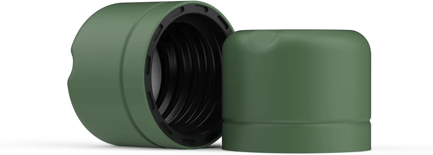 memobottle A6 (Moss Green) Bundle - 12oz (375ml) - Bottle, silicone sleeve & lid | Compact Water Bottle For Bags & Small Pockets | BPA Free Tritan | Modern, Minimalist | For Gym & Work