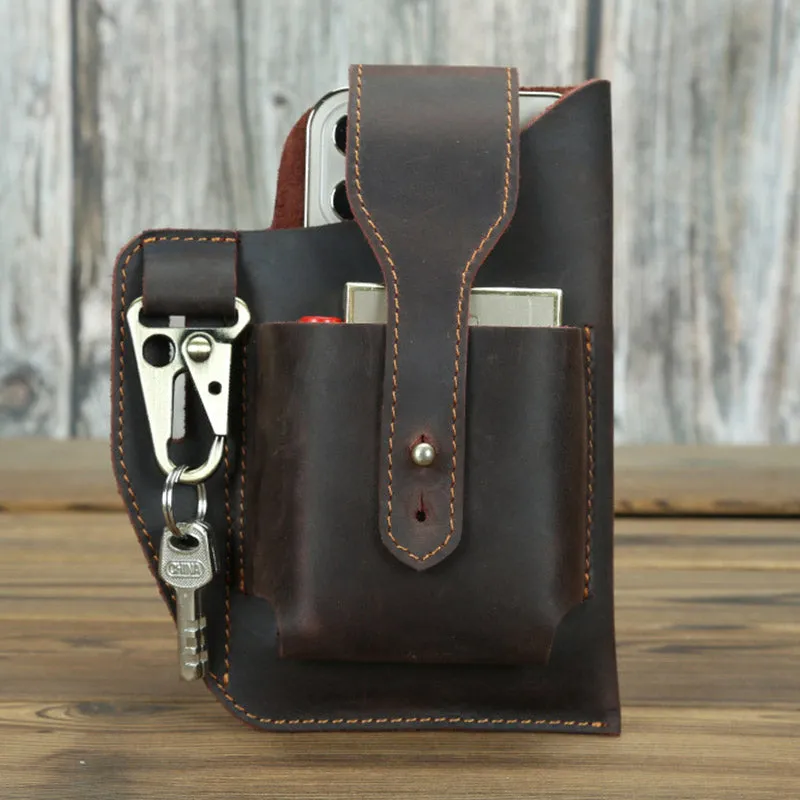 Men Waist Belt Pack Cigarette Case Phone Pouch