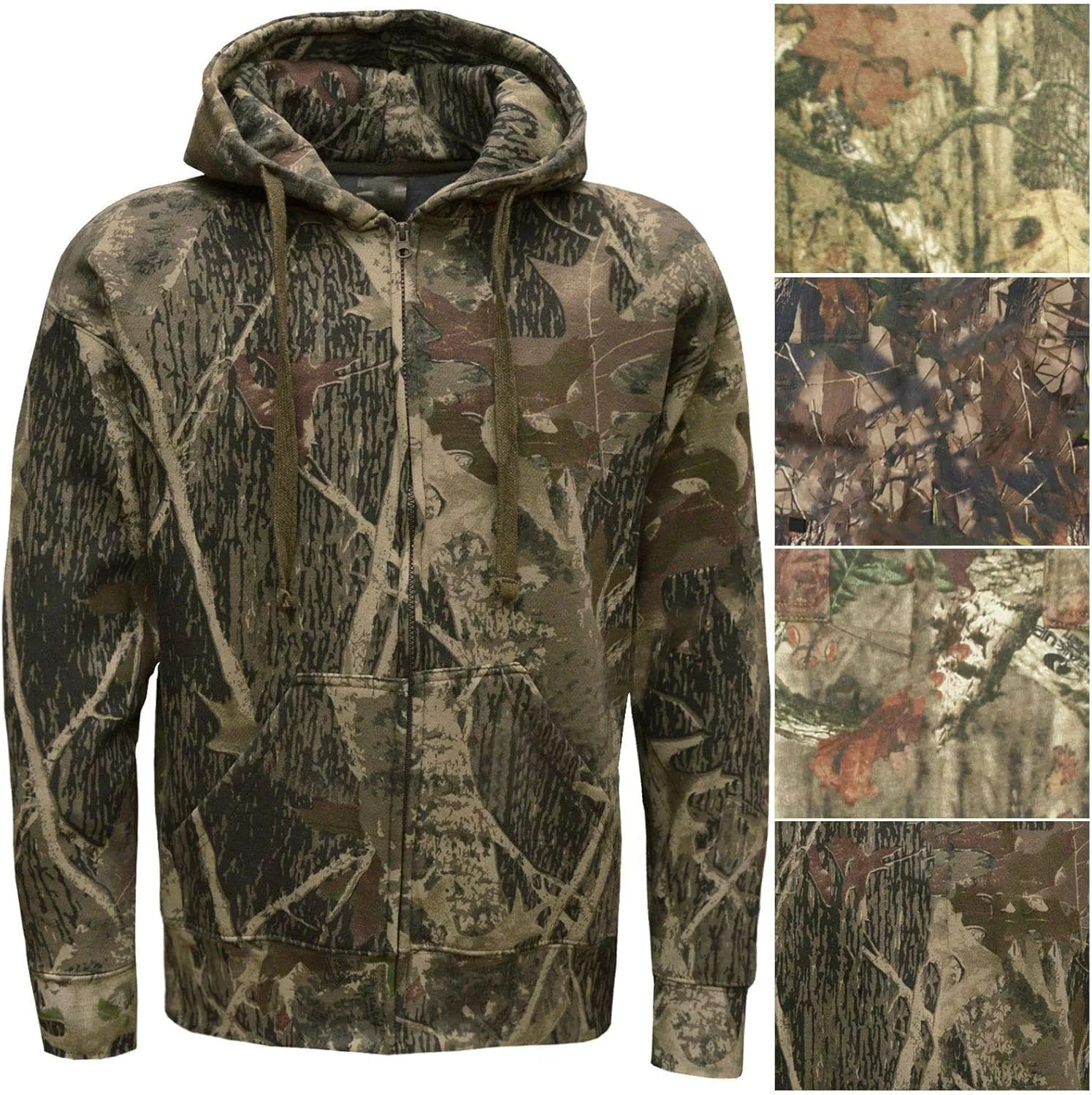 Mens Jungle Camouflage Fishing Hunting Zip Tracksuit Plus Sizes