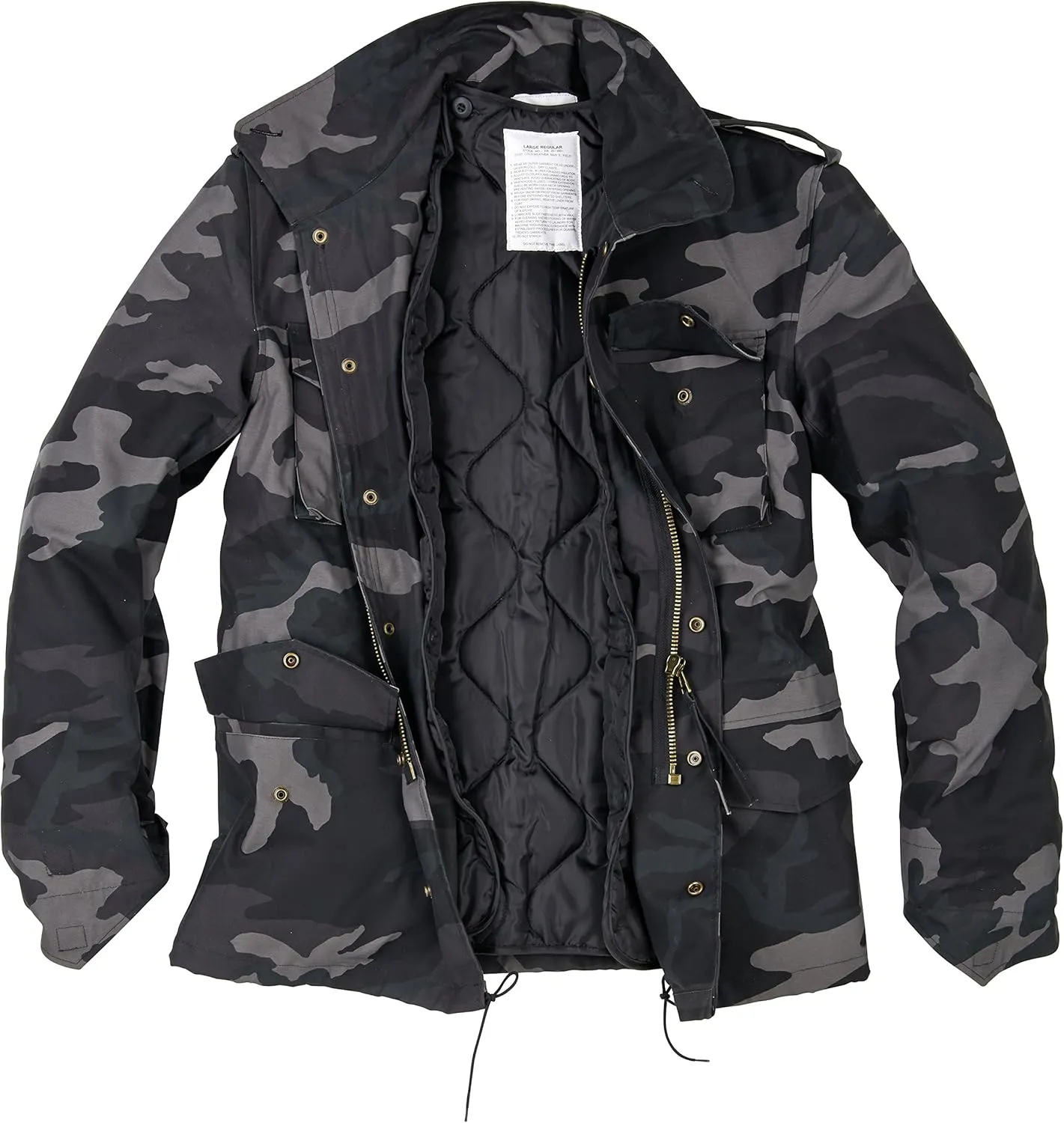 Men's US Field Jacket M65 Black Camo