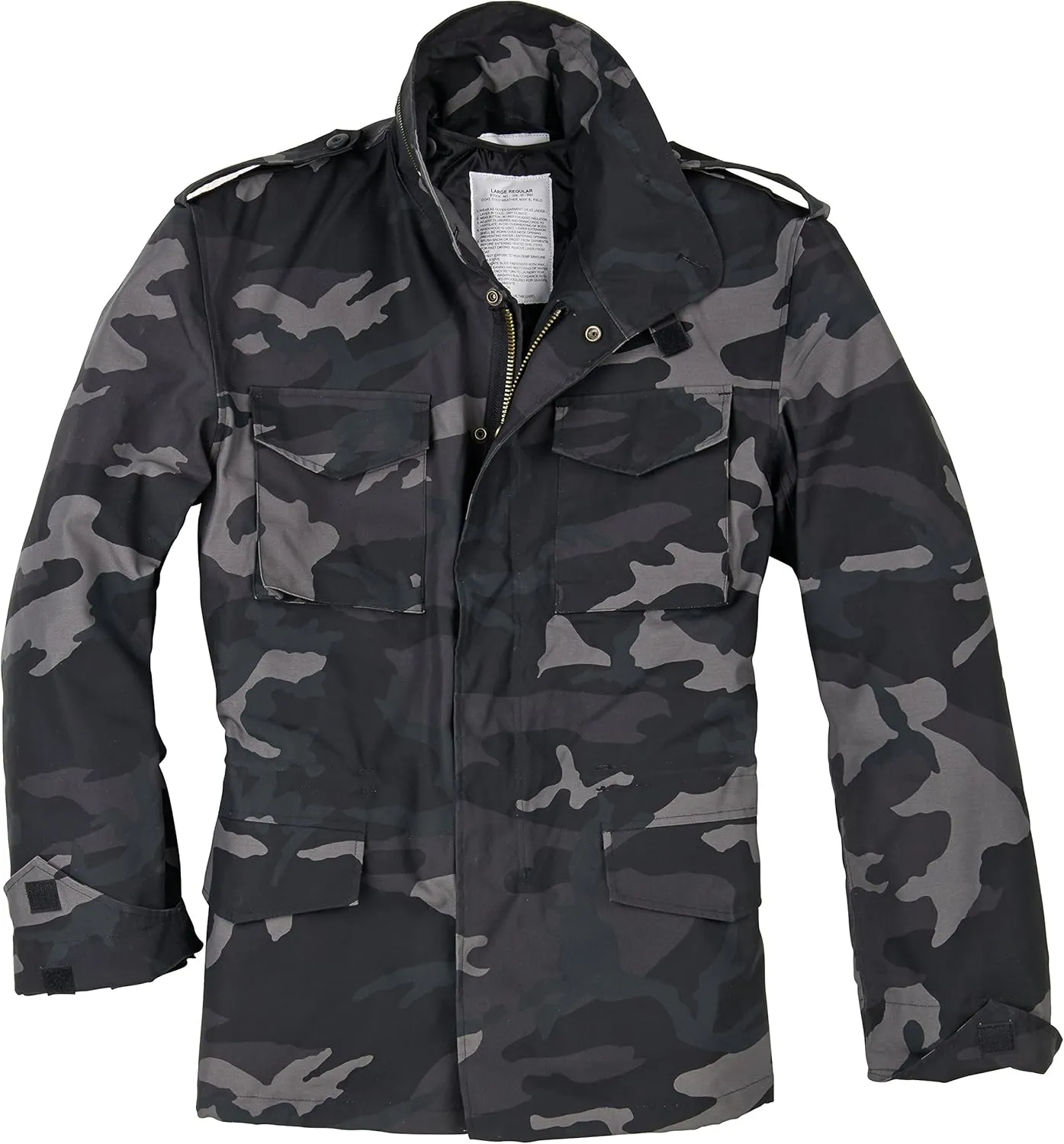 Men's US Field Jacket M65 Black Camo