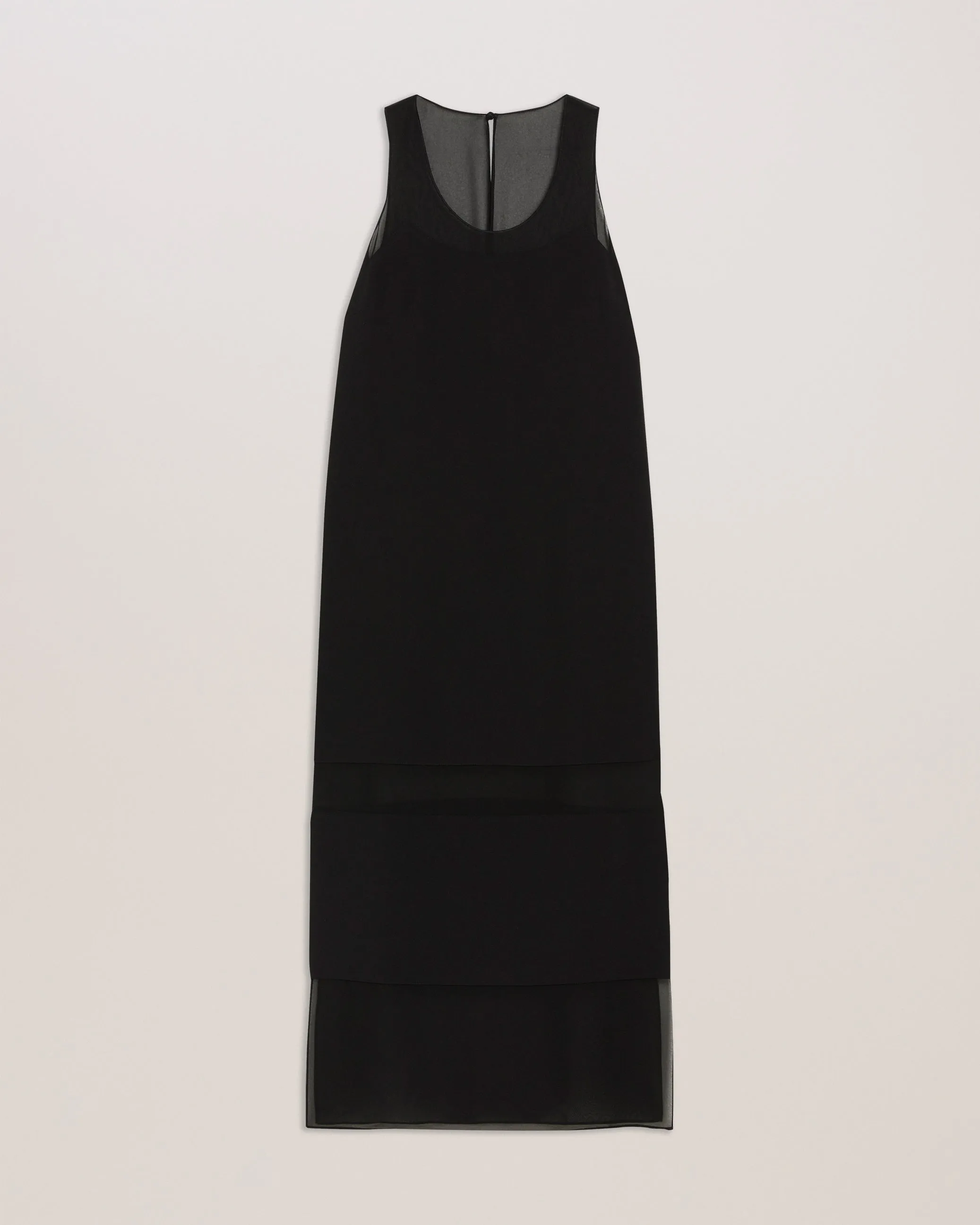 Mephora Sleeveless Midi Dress With Panel Detail Black