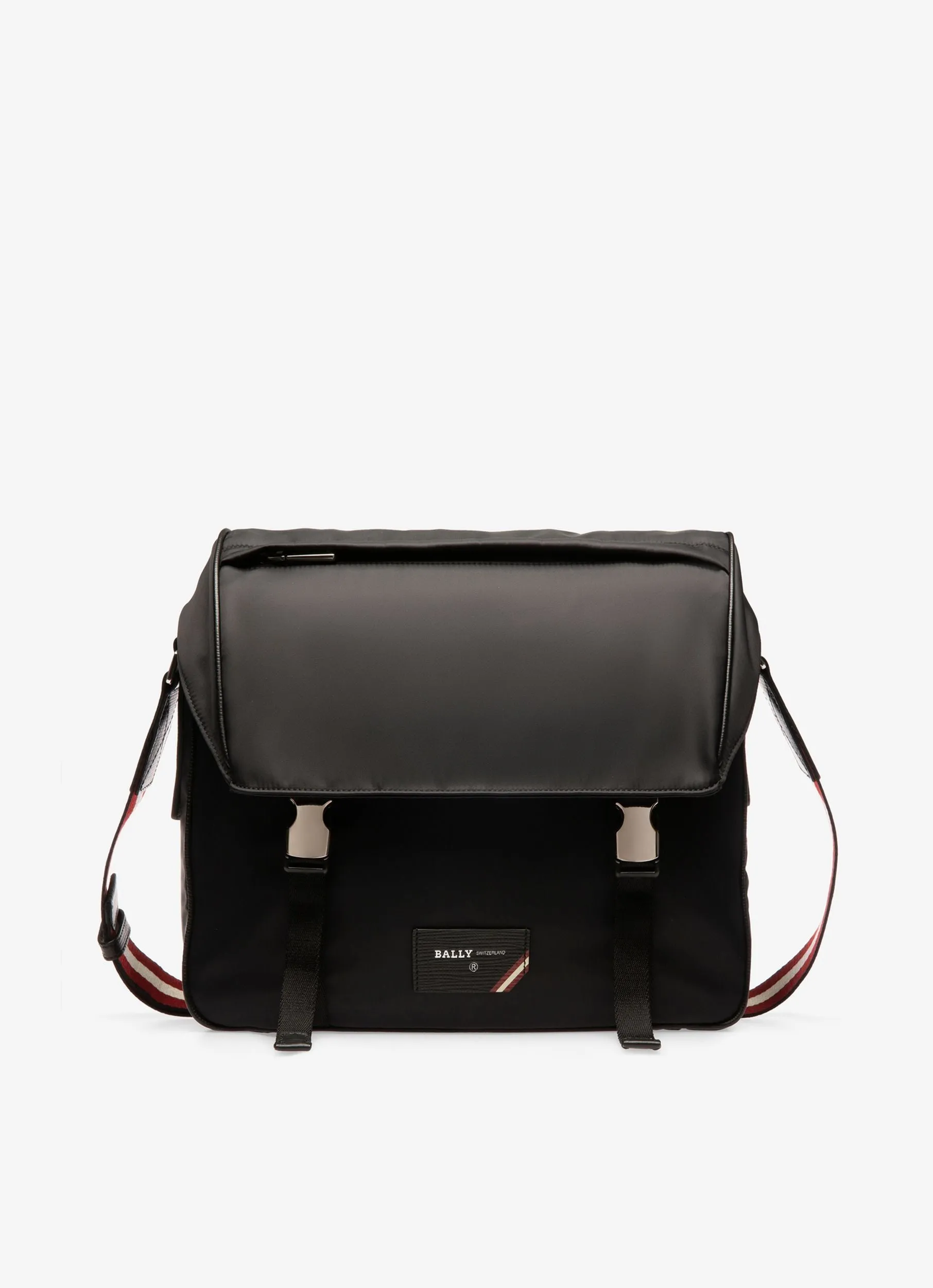 Messenger Bag In Black Recycled Nylon