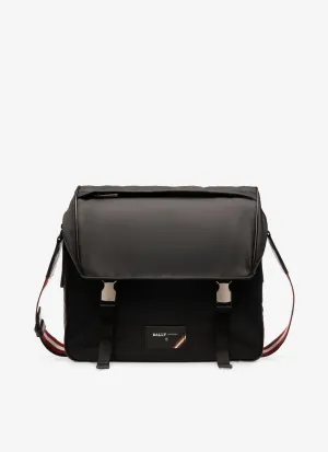 Messenger Bag In Black Recycled Nylon