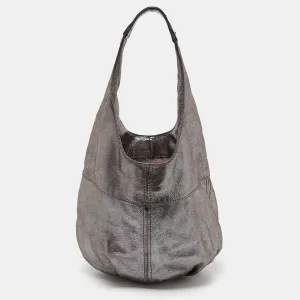 Metallic Iridescent Leather Hobo
