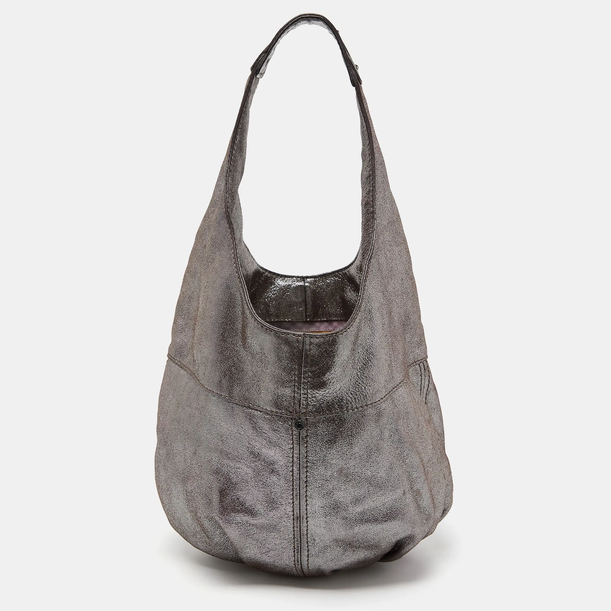 Metallic Iridescent Leather Hobo