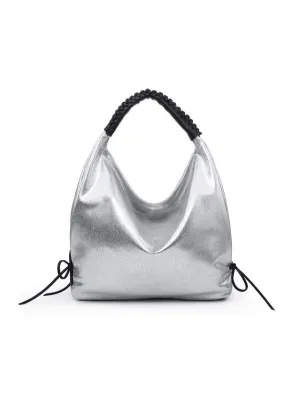 Metallic Silver Hobo Bag