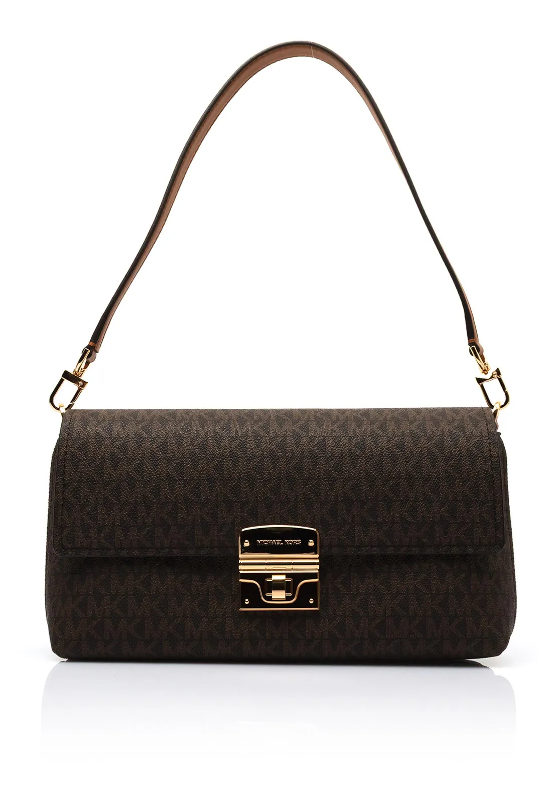 MICHAEL Michael Kors Addie Signature Logo Convertible Shoulder Bag, Brown & Acron