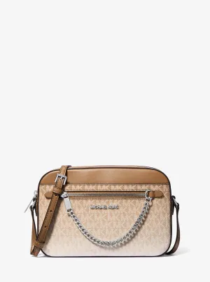 Micheal Kors Jet Set Large Ombre Signature Logo Crossbody Body Husk