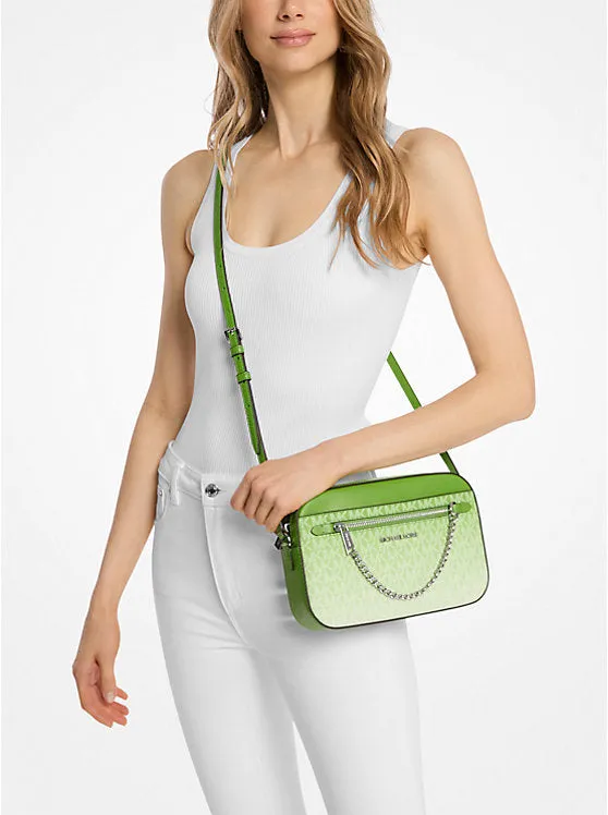 Micheal Kors Jet Set Large Ombre Signature Logo Crossbody Body Jungle