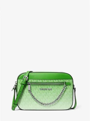 Micheal Kors Jet Set Large Ombre Signature Logo Crossbody Body Jungle
