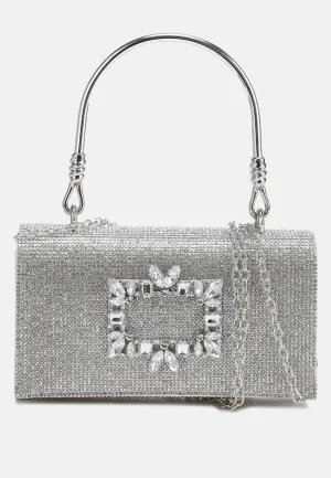 Mini Top Handle Rhinestone Bag BY RUW
