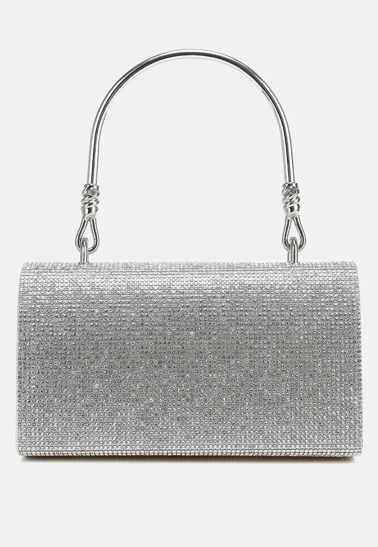 Mini Top Handle Rhinestone Bag BY RUW