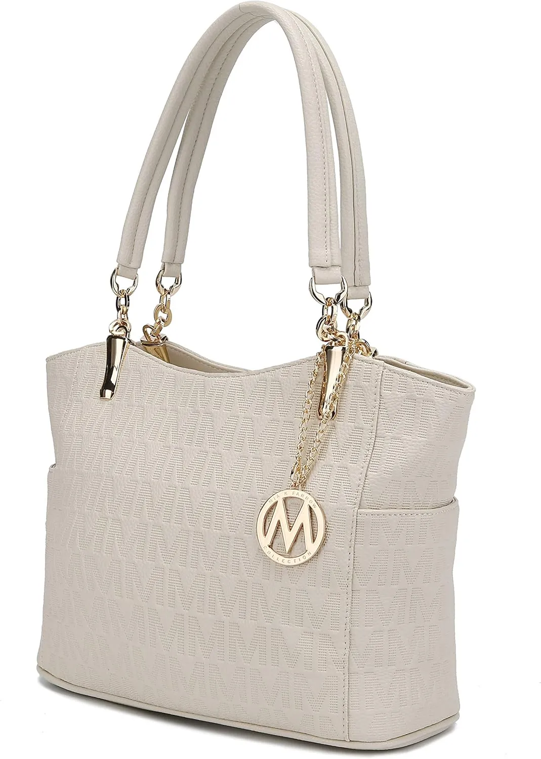 MKF Collection Signature Tote Bag for Women, Shoulder bag Vegan Leather Top-Handle Handbag Purse