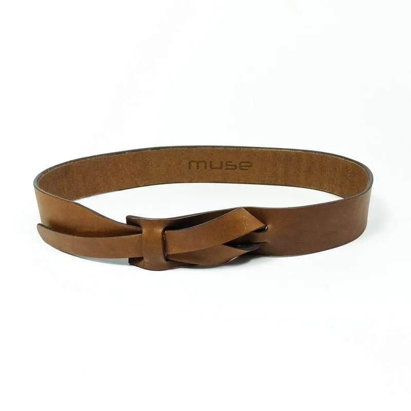 Muse 1.5 Inch Buckleless Leather Belt