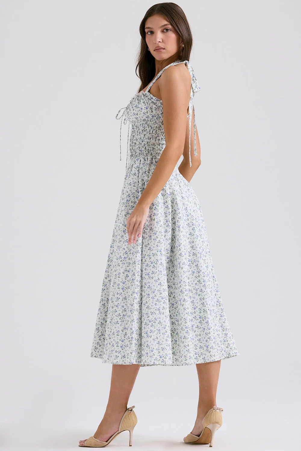 Neck Midi Automation-ready Dress Expedited shipping Halter Floral
