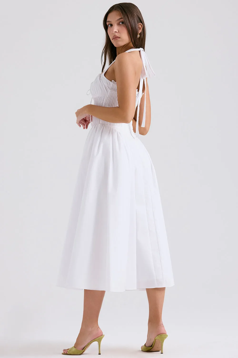 Neck Midi Automation-ready Dress Expedited shipping Halter Floral