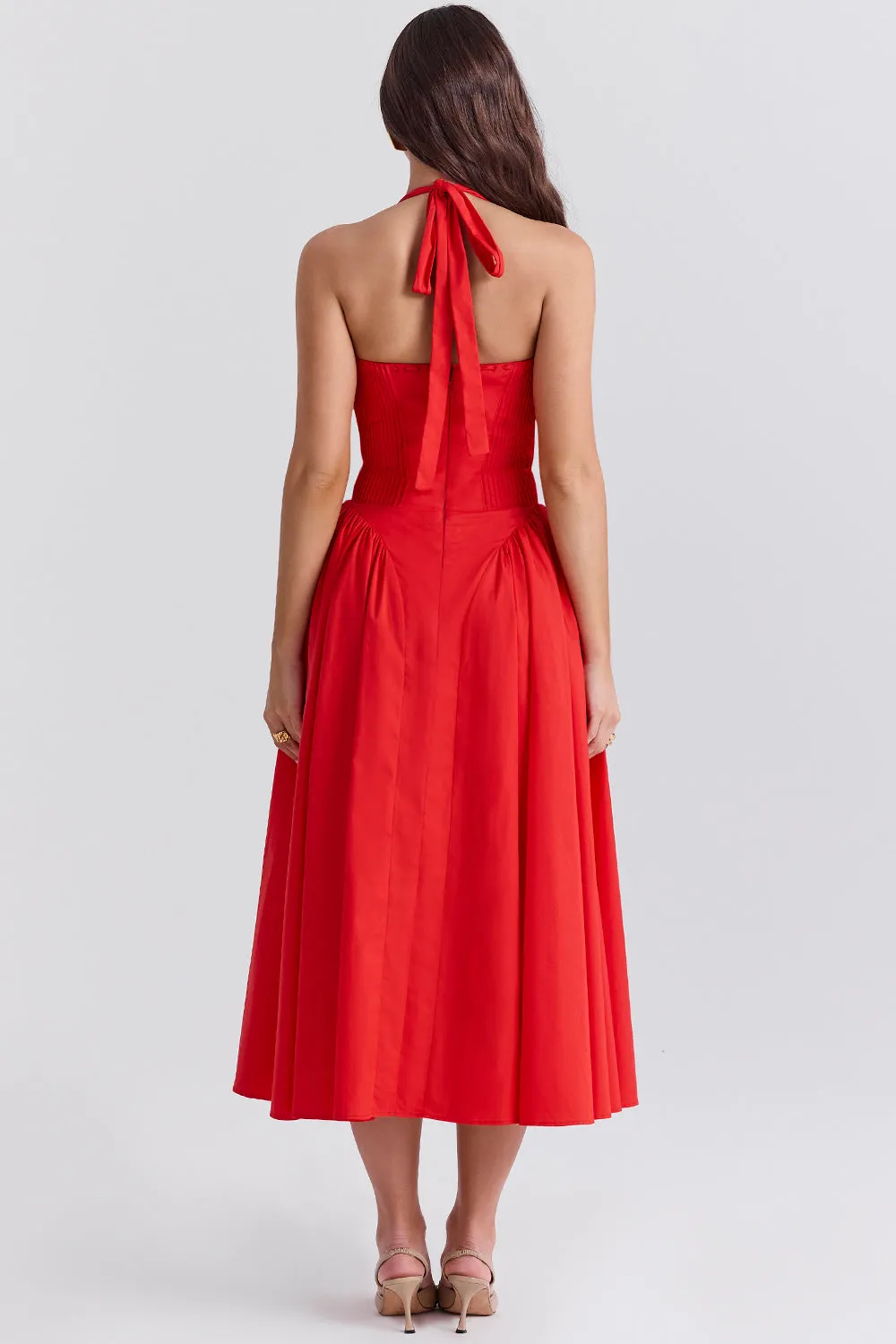 Neck Midi Automation-ready Dress Expedited shipping Halter Floral