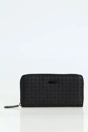 Niko Medium Zip Around Purse - Black