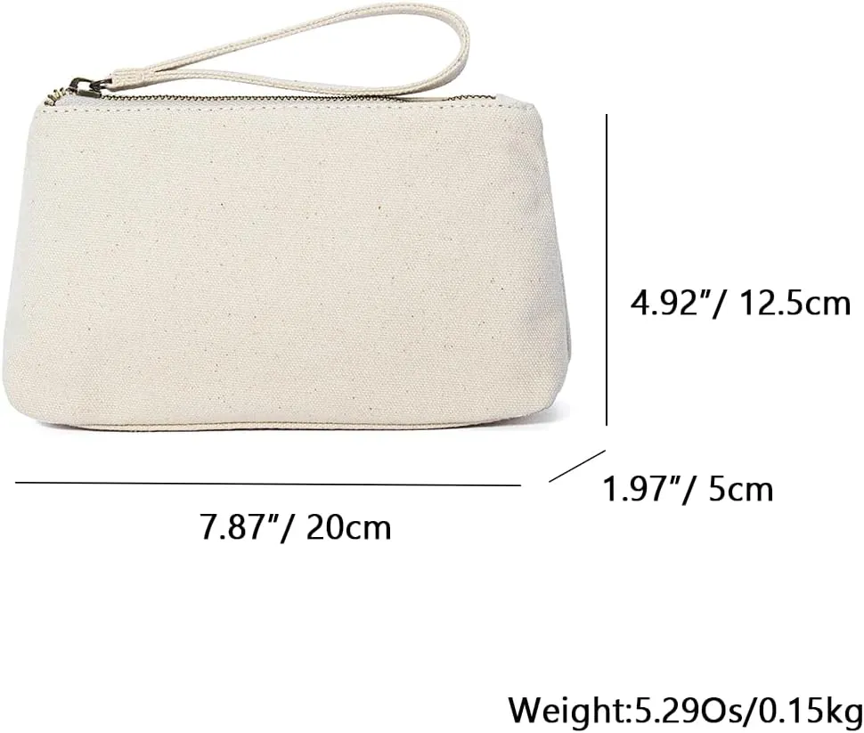Nylon Wristbands Bag Makeup Pouch for Purse Waterproof Wristbands Bag with Zipper Pocket Credit Card Pouch